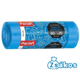 PACLAN SZELEKTÍV PAPÍR GYŰJTŐ SZEMETESZSÁK 60L (20DB/TEKERCS) 50CMX72CM 11MY