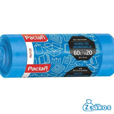 PACLAN SZELEKTÍV PAPÍR GYŰJTŐ SZEMETESZSÁK 60L (20DB/TEKERCS) 50CMX72CM 11MY foto