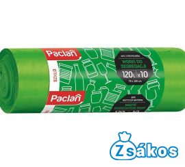 PACLAN SZELEKTÍV ÜVEG GYŰJTŐ SZEMETESZSÁK 120L (10DB/TEKERCS) 70CMX110CM 17MY