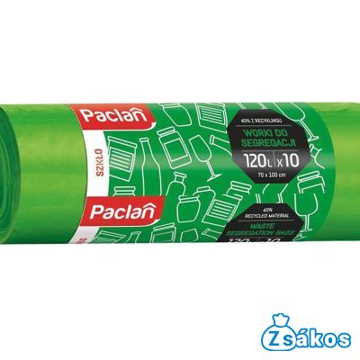 PACLAN SZELEKTÍV ÜVEG GYŰJTŐ SZEMETESZSÁK 120L (10DB/TEKERCS) 70CMX110CM 17MY foto