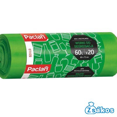 PACLAN SZELEKTÍV ÜVEG GYŰJTŐ SZEMETESZSÁK 60L (20DB/TEKERCS) 60CMX72CM 11MY foto