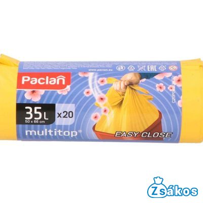 PACLAN ZÁRSZALAGOS ILLATOS SZEMETESZSÁK 35L (20DB/TEKERCS) 50CMX56CM 15MY foto