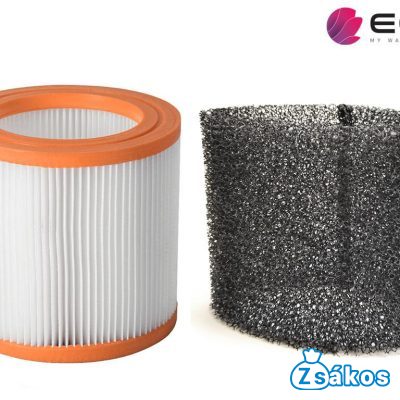 PORSZÍVÓ HEPA FILTER / MOTORVÉDŐ SZŰRŐ HENGERES ECG VM 3140 HOBBY HABSZŰRŐVEL 387878 GYÁRI MOSHATÓ foto