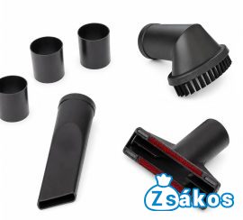 PORSZÍVÓ SZÍVÓFEJ SZETT Ø32-35MM 3DB/CSOMAG (1DB KÁRPIT SZÍVÓFEJ, 1DB RÉSSZÍVÓFEJ, 1DB KÖRKEFÉS SZÍVÓFEJ 360°-BAN ELFORGATHATÓ, 3DB SZŰKÍTŐ ADAPTER)