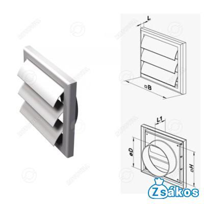 SZELLŐZŐRÁCS MV 100 VJ 100mm ZSALUS CSŐCSATLAKOZÁSSAL fotó