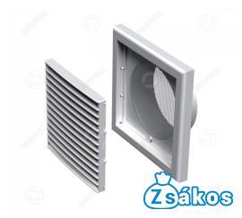 SZELLŐZŐRÁCS MV 100 VS 100mm FIX ZSALU+HÁLÓ CSŐCSATLAKOZÁSSAL