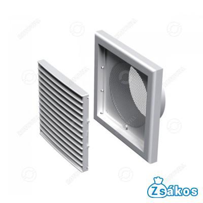 SZELLŐZŐRÁCS MV 100 VS 100mm FIX ZSALU+HÁLÓ CSŐCSATLAKOZÁSSAL fotó