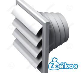 SZELLŐZŐRÁCS MV 120 VNJ ZSALUS, LÉPCSŐS CSŐCSATLAKOZÁS, (d:110-150 mm)