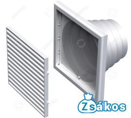 SZELLŐZŐRÁCS MV 120 VNs ABS FIX ZSALU+HÁLÓ LÉPCSŐS CSŐCSATLAKOZÁS