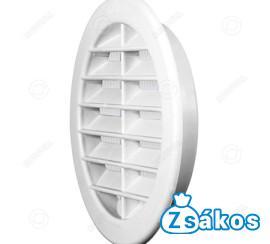 SZELLŐZŐRÁCS MV 125 BVS 125mm KEREK HÁLÓS FEHÉR CSŐCSATL.