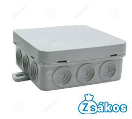  SZERELŐ DOBOZ, FALON KÍVÜLI, (szürke, 85x85x37mm) fotó