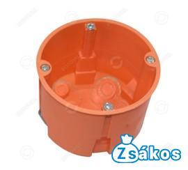  SZERELVÉNYDOBOZ GIPSZKARTONHOZ NARANCS (60mm mély/átmérő:68mm) fotó