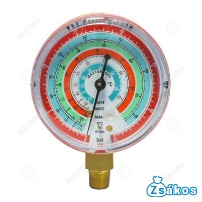 SZERVÍZCSAPTELEP ÓRA MASTERCOOL 1/8"NPT, 63mm (R134a/R404A/R407C/R22/R507) fotó