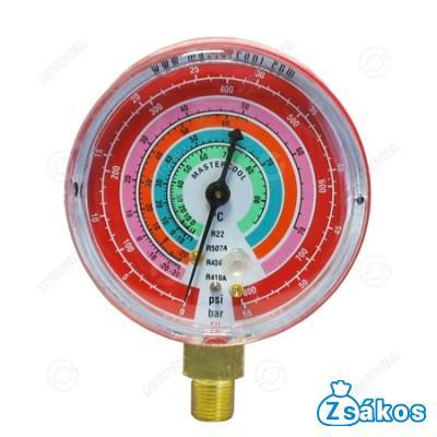 SZERVÍZCSAPTELEP ÓRA MASTERCOOL 1/8"NPT, 63mm (R507A/R404A/R410A/R22) fotó