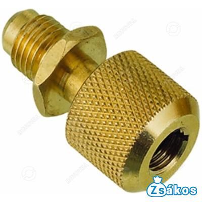 SZERVÍZCSATLAKOZÓ MASTERCOOL AUTOMATIKUS ELZÁRÓSZELEP R134A 1/4"MFL-1/4"FFL fotó