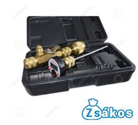 SZERVÍZSZELEP SZERELŐ SZETT MASTERCOOL+HŐMÉRŐ (NYOMÁS ALATT SZERELHETŐ)