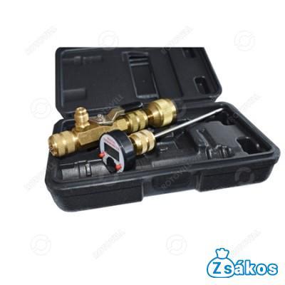 SZERVÍZSZELEP SZERELŐ SZETT MASTERCOOL+HŐMÉRŐ (NYOMÁS ALATT SZERELHETŐ) fotó