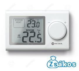 SZOBATERMOSZTÁT RCOOL VISION3RF, LCD, NEM PROGRAMOZHATÓ, RÁDIÓFREKVENCIÁS