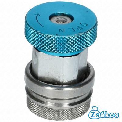 Töltő csatlakozó autóklíma R134a 1/4 coll SAE x 13 szívóoldali LP (kék) fotó