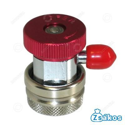 TÖLTŐ CSATLAKOZÓ AUTÓKLÍMA R134a 1/4 (NYOMÓOLDALI/PIROS) fotó