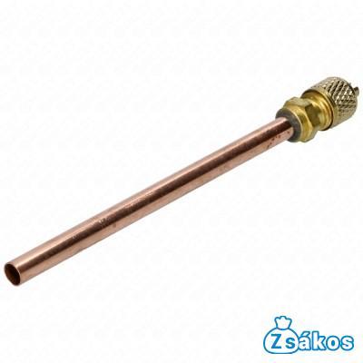 Töltőcső + szelep 10 cm csővel d=6,3 1csomag=10db fotó