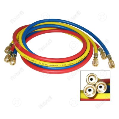 TÖMLŐKÉSZLET REFCO HŰTŐKÖZEGEKHEZ 1/4" - 1/4" SAE (3x1,8 fm) bármilyen hűtőközeghez, 60 bar nyomásig fotó