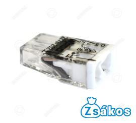  WAGO COMPACT VEZETÉK ÖSSZEKÖTŐ 2-ES (2x0,5-2,5mm2 tömör vezetékhez) (100db/doboz) fotó