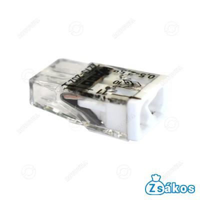 WAGO COMPACT VEZETÉK ÖSSZEKÖTŐ 2-ES (2x0,5-2,5mm2 tömör vezetékhez) (100db/doboz) fotó