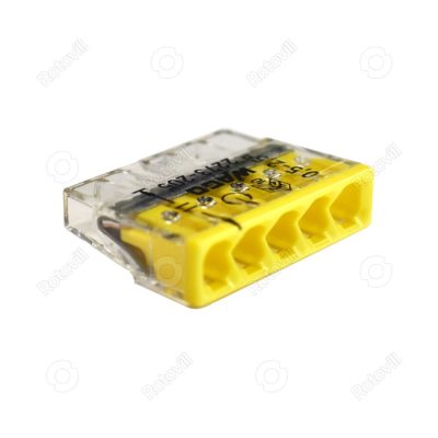WAGO COMPACT VEZETÉK ÖSSZEKÖTŐ 5-ÖS (5x0,5-2,5mm2 tömör vezetékhez) (100db/doboz) fotó