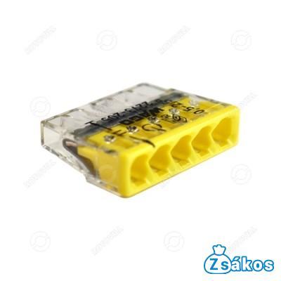 WAGO COMPACT VEZETÉK ÖSSZEKÖTŐ 5-ÖS (5x0,5-2,5mm2 tömör vezetékhez) (100db/doboz) fotó