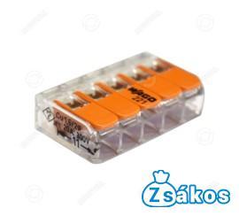  WAGO VEZETÉK ÖSSZEKÖTŐ SODROTT 5-ÖS (átlátszó 0,2-4mm2, 32A) (25db/doboz) fotó