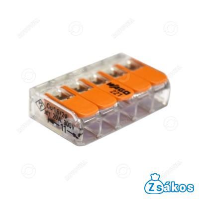 WAGO VEZETÉK ÖSSZEKÖTŐ SODROTT 5-ÖS (átlátszó 0,2-4mm2, 32A) (25db/doboz) fotó